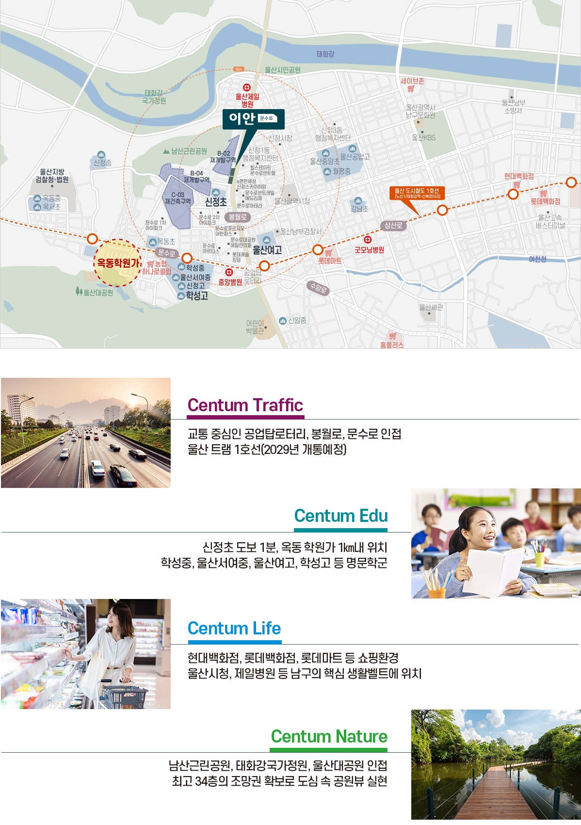 울산이안문수로센텀시티 입지환경