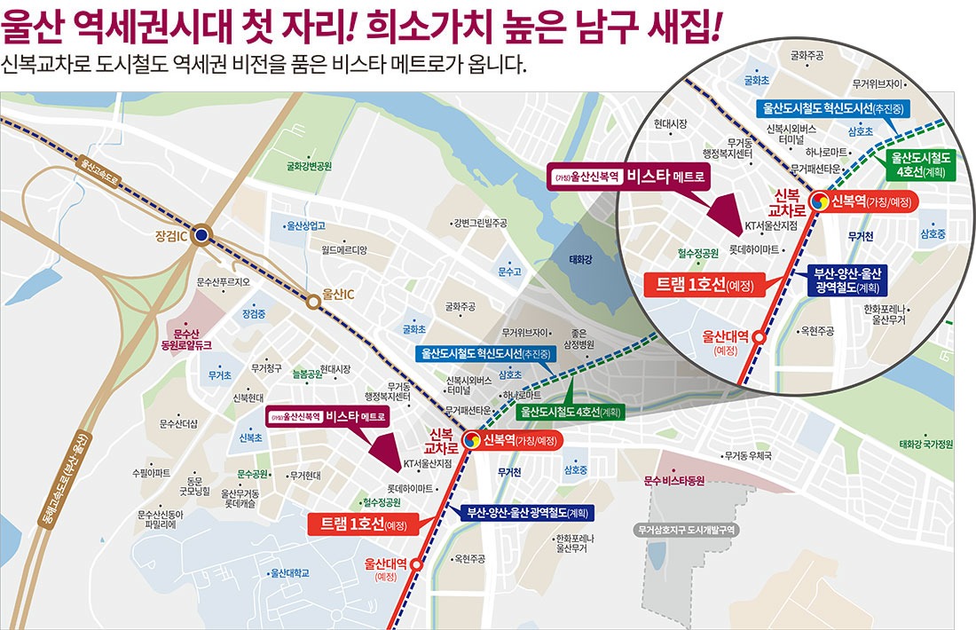 울산 신복역 비스타메트로 입지안내(역세권첫자리)