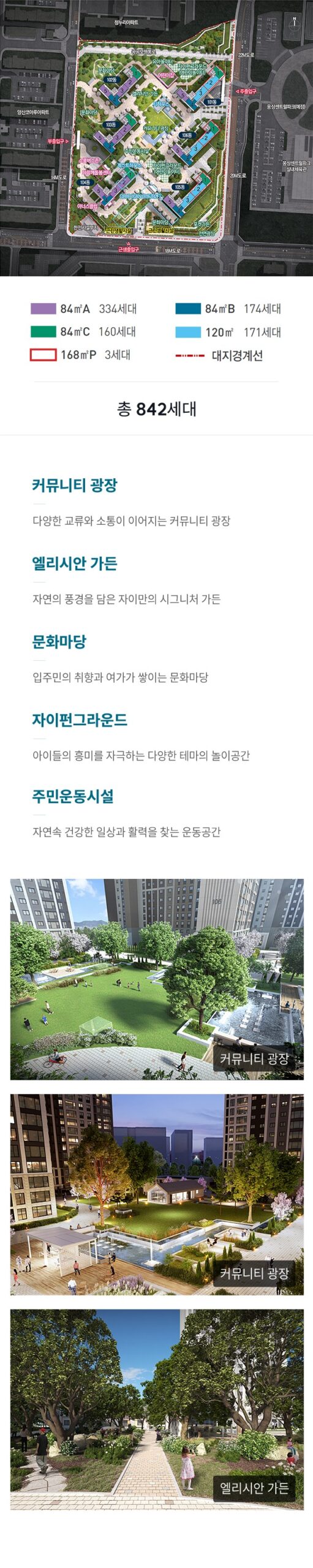 양산 자이 파크팰리체 단지배치도